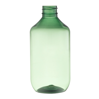 350 मिलीलीटर हरी पारदर्शी प्लास्टिक की बोतल मुंह 28 मिमी अनुकूलित: